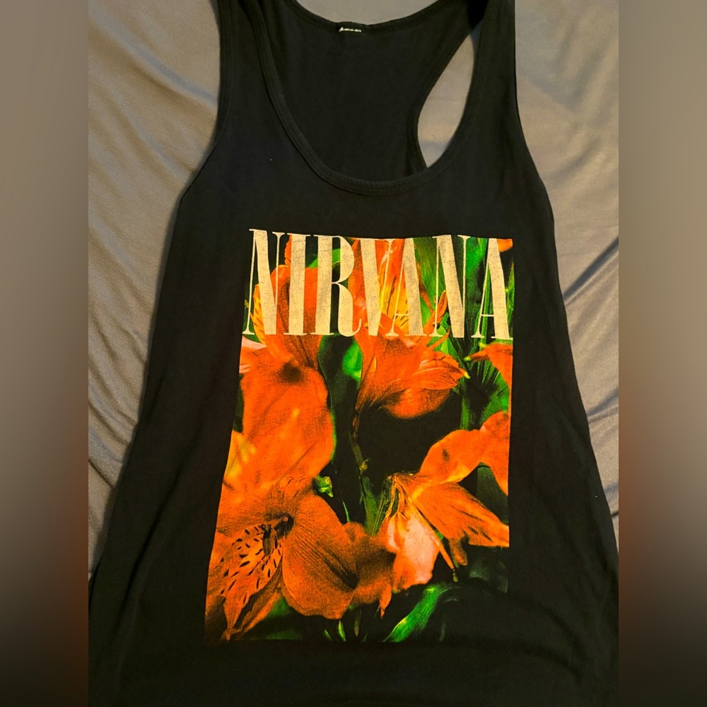 Nirvana Wife Beater T-shirt for Working Out or Casual Wear